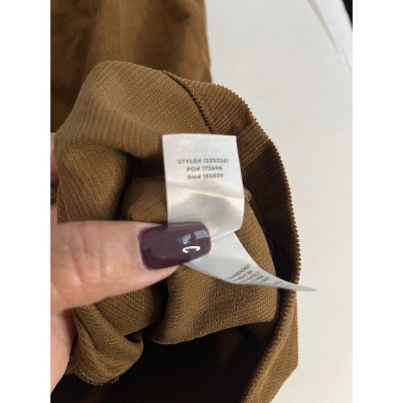NWT Lulus Corduroy Midi Length Button Front Skirt Seasonal Feelings Brown Size S - Picture 8 of 13